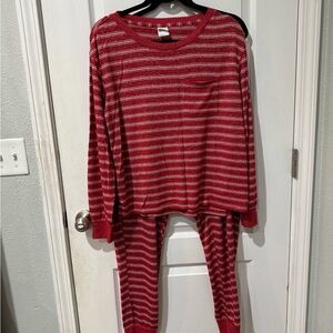 Cozy Red Striped Women’s Pajamas